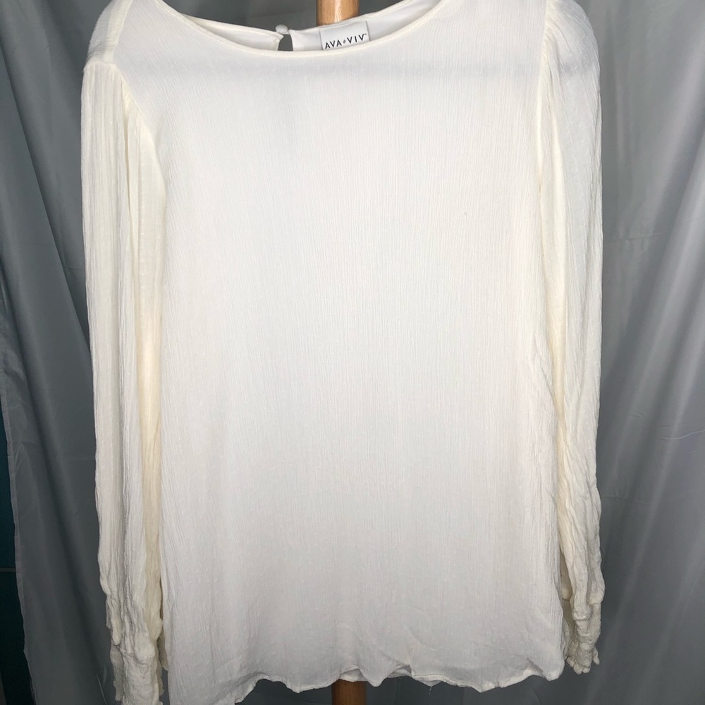 Ava & Viv White Long Sleeve